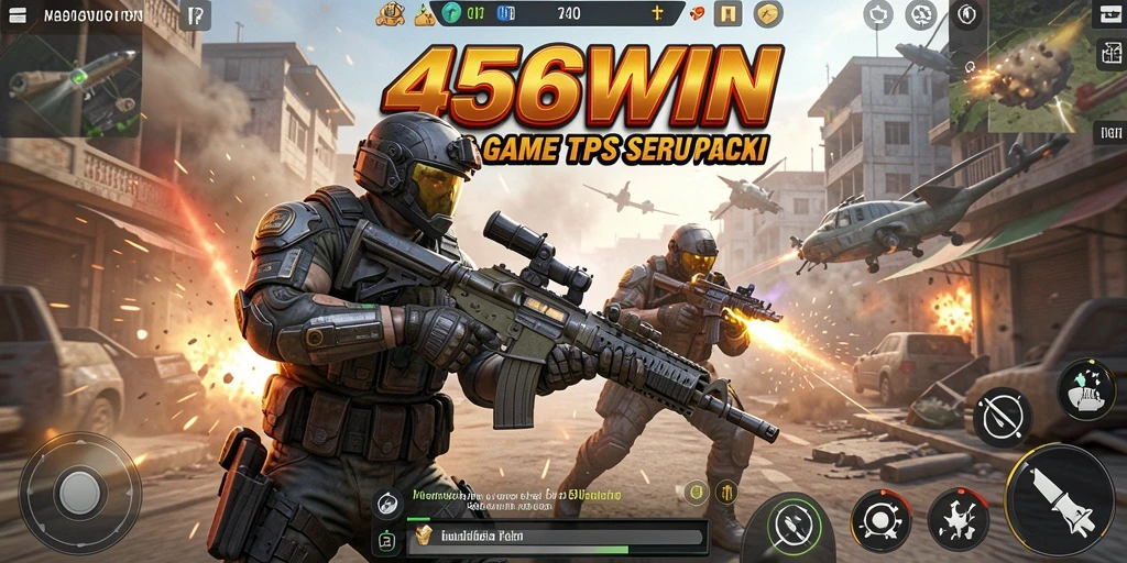 Screenshot gameplay 456WIN dengan aksi tembak-menembak yang intens.