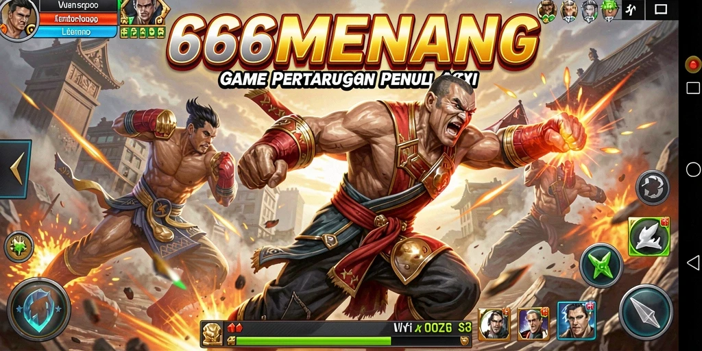 Tampilan aksi seru dalam gameplay Fighting 666MENANG.