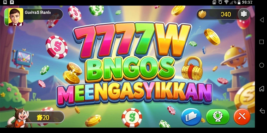 Tampilan menarik dari gameplay Bingo di 7777W.