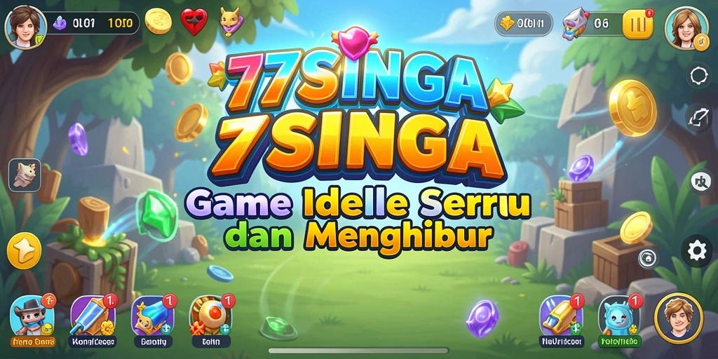 Tampilan gameplay seru di 77SINGA dengan fitur Idle otomatis.