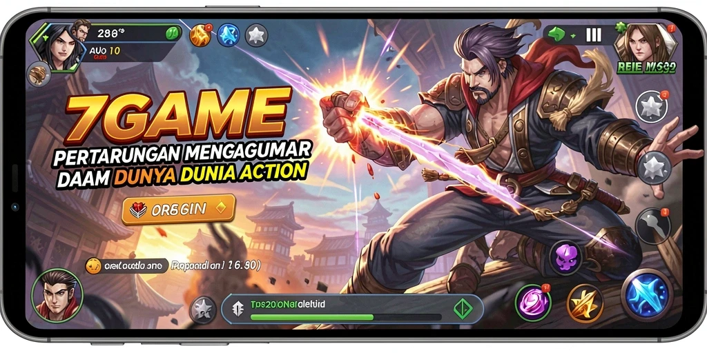 Tampilan gameplay 7GAME yang mendebarkan dan penuh aksi.