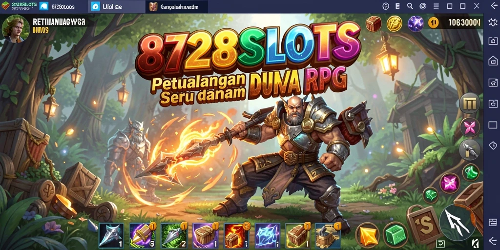 Tampilan menakjubkan dari gameplay RPG 8728SLOTS yang memukau.