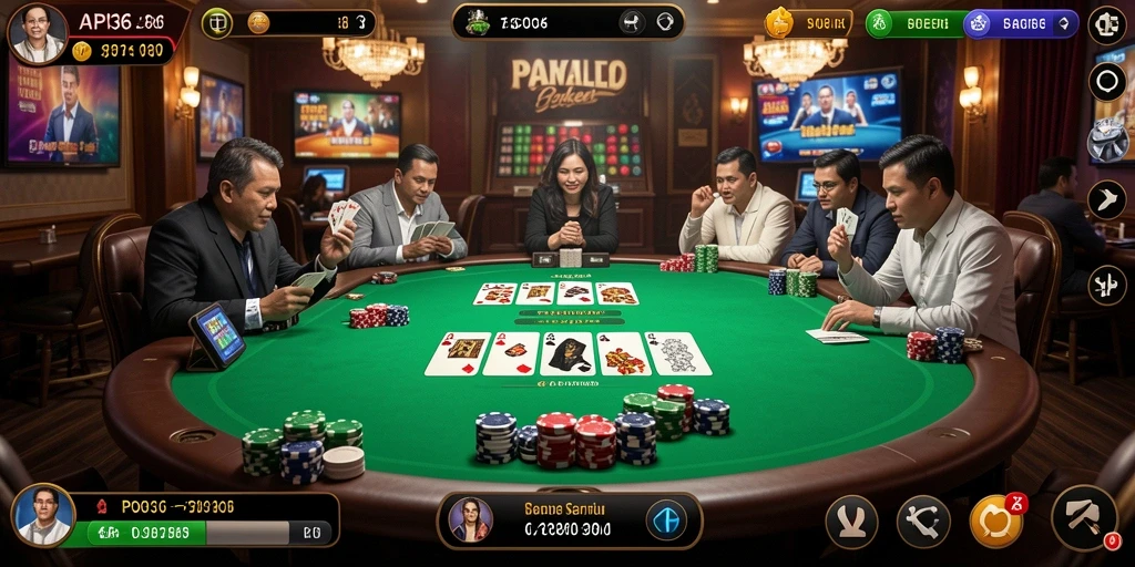 Tampilan gameplay Poker yang seru dan menarik di API36.