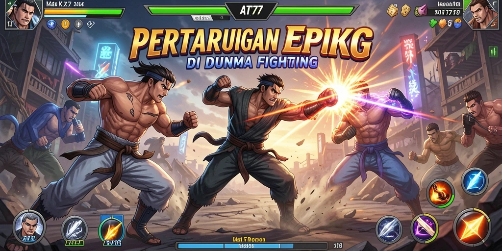 Tangkapan layar aksi pertarungan seru dalam AT777.