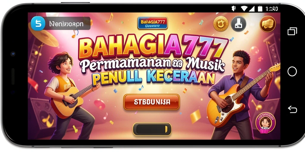 Gameplay BAHAGIA777 menampilkan momen seru bermain musik bersama.