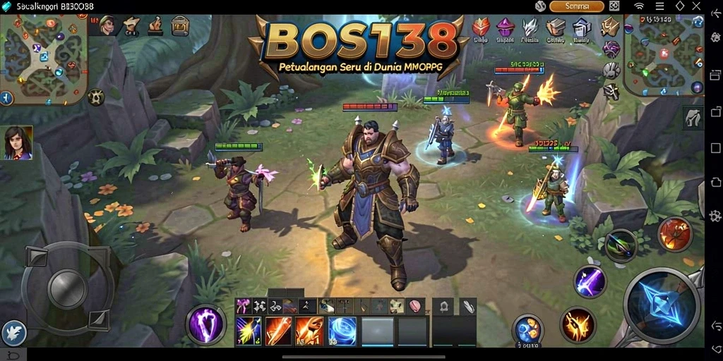 Tampilan gameplay seru dari BOS138 dengan petualangan MMORPG.