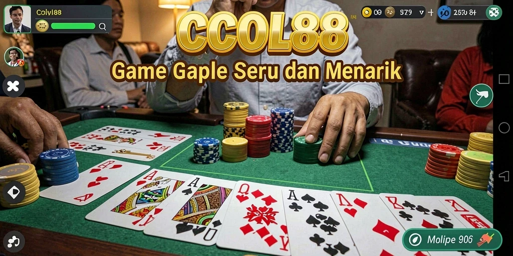 Screenshot gameplay COCOL88 dengan tampilan permainan Gaple yang menarik.