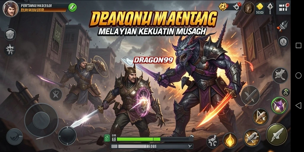Tampilan gameplay seru dari DRAGON99 dalam mode Tower Defense.