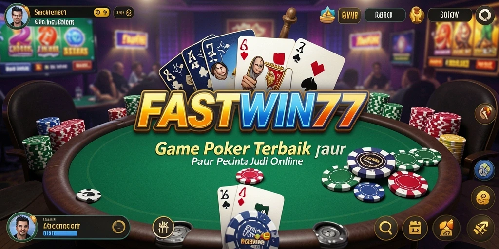 Screenshot FASTWIN77 menampilkan aksi seru permainan Poker yang mendebarkan.