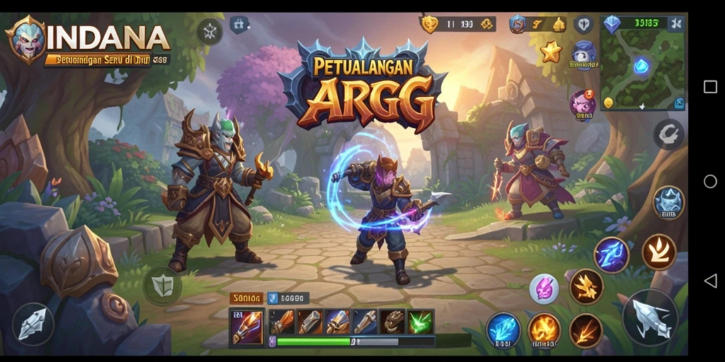 Tampilan aksi seru dalam gameplay ARPG INDAAA.