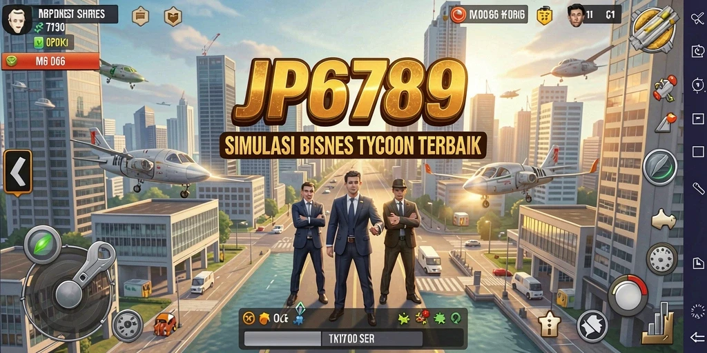 Tangkapan layar gameplay JP6789 menampilkan bisnis yang berkembang pesat.