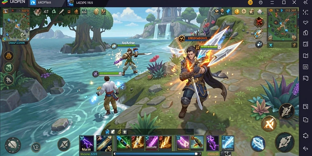 Menampilkan gameplay seru dari LKOPEN dengan dunia yang luas.