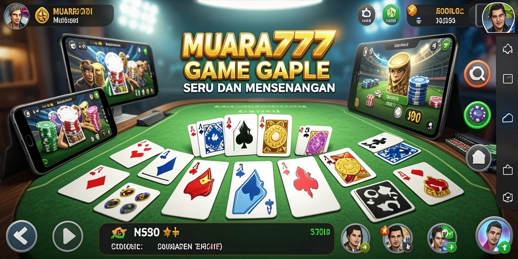 Screenshot utama menampilkan gameplay seru Gaple di MUARA777.