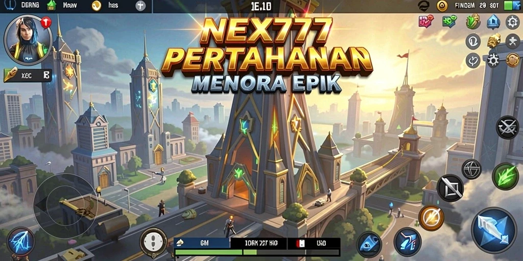 Tampilan gameplay NEX777 yang mendebarkan dalam Tower Defense.