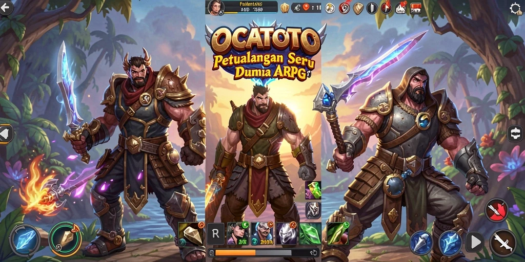 Tangkapan layar menampilkan aksi seru dalam gameplay ARPG OCATOTO.