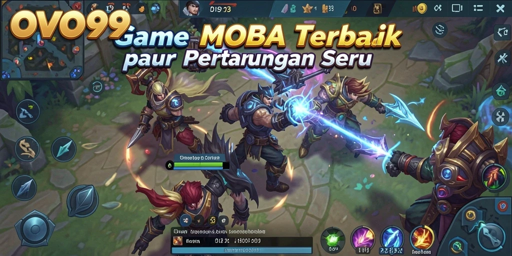 Tangkapan layar dari OVO99 menampilkan aksi pertempuran yang intens dan strategis.