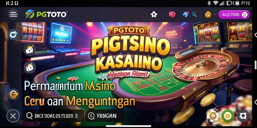 Screenshot gameplay PGTOTO menampilkan momen seru dari permainan Kasino.