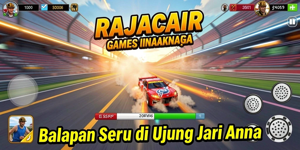 Tampilkan gameplay balapan yang menegangkan di RAJACAIR.