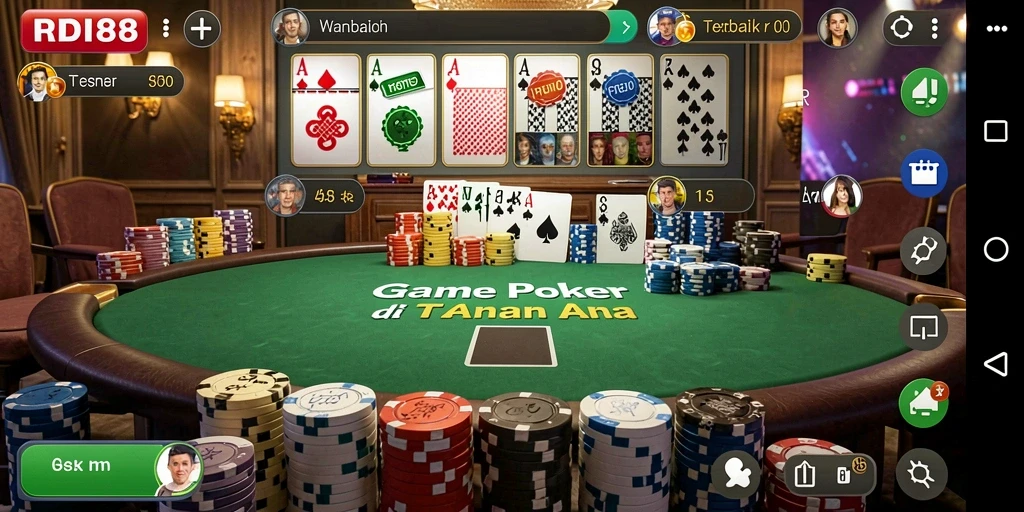 Tampilan gameplay poker yang seru di RDI88.