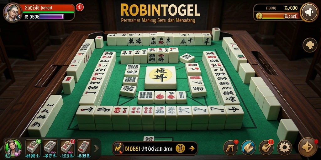 Tampilan permainan Mahjong ROBINTOGEL yang menarik dan intuitif.