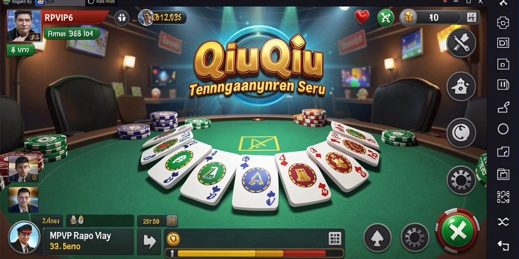 Screenshot menampilkan gameplay seru RPVIP6 saat bermain QiuQiu.