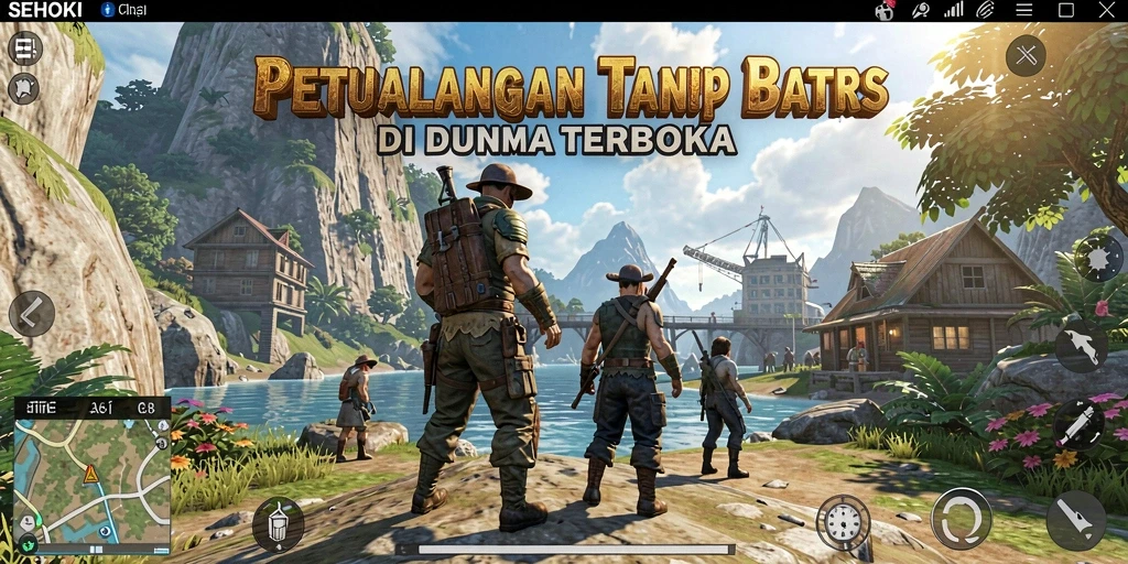 Tangkapan layar SEHOKI menampilkan petualangan eksplorasi dunia terbuka yang luas.
