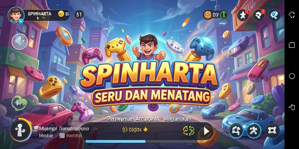 Tampilan menarik dari gameplay SPINHARTA yang penuh tantangan.