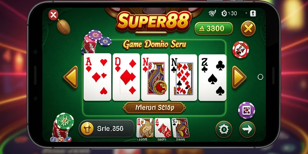 Tampilan gameplay domino yang seru dan interaktif di SUPER88.