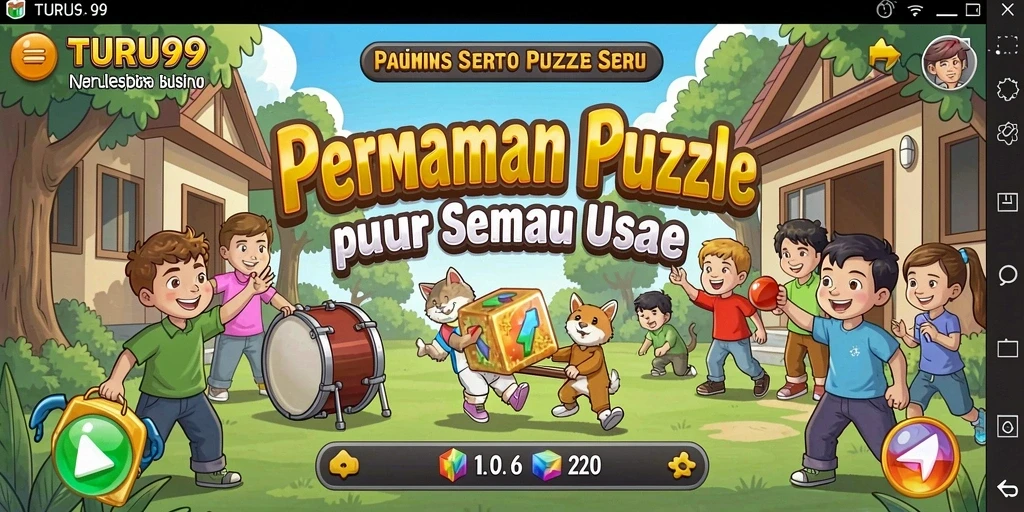 Screenshot gameplay TURU99 yang menunjukkan teka-teki menarik.