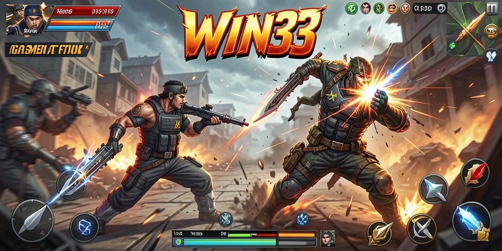 Tampilan gameplay WIN33 yang menegangkan dengan aksi penuh adrenalin.