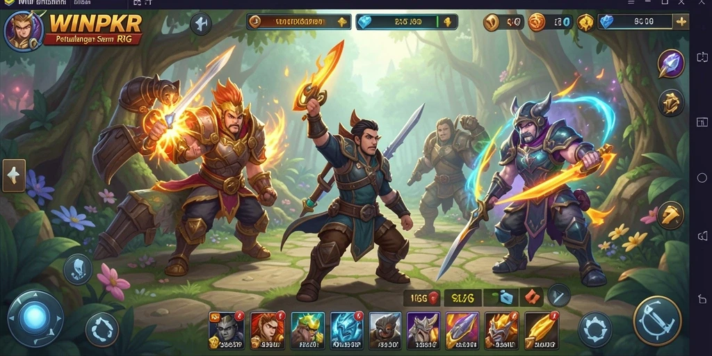 Screenshot gameplay seru dari WINPKR dalam dunia RPG.